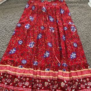 Long floral maxi skirt